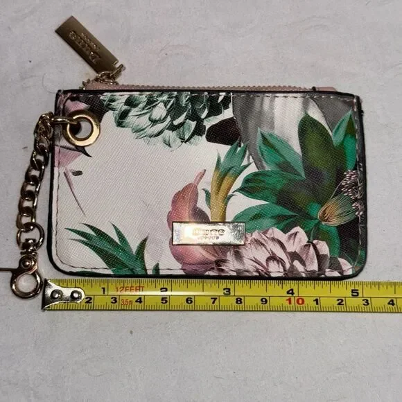 Dune London Keychain ID Case Coin Pouch Mini Wallet Floral Design - Picture 7 of 8